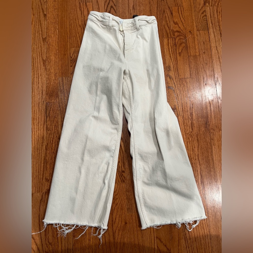 Zara, wide legged pants.  Barely worn.  Size 8. Off white.